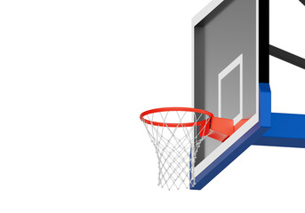 Professional basketball hoop, transparent background