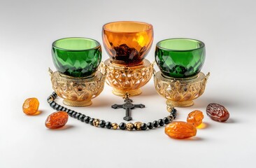 Ornate cups and dates, spiritual