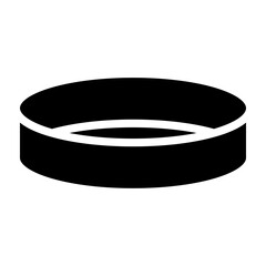 Petri Dish Vector Glyph Icon Design