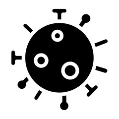 Virus Vector Glyph Icon Design