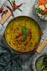  Indian Dal with Chili Garnish and Texture