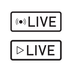 Obraz premium Live icon Symbol mark in filled style