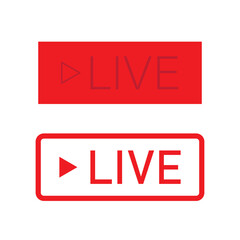 Fototapeta premium Live Streaming and Recording Icons Set