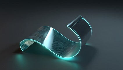 3D flexible OLED screen, demonstrating a high-resolution, pliable display for a sleek, modern tech.
