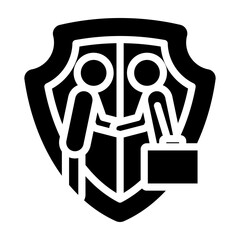 Business Shield Vector Glyph Icon Design