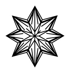 geometric eight pointed star vector illustration
