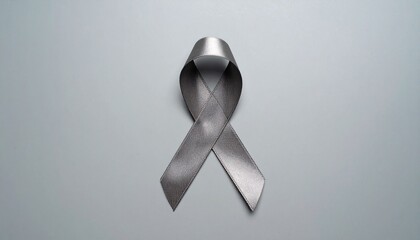 Photo of Gray awareness ribbon for Brain Tumor awareness