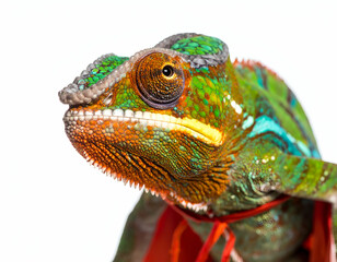 Obraz premium Vibrant Chameleon A Colorful Reptile Portrait
