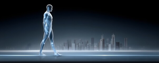 Cosmic traveler with a quantum energy suit, standing on a futuristic bridge overlooking an interstellar city with floating space highways, high-tech sci-fi aesthetic, ultra-HD details