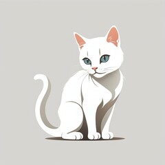 Obraz premium ちょこんとお座りするキンカローのイラスト