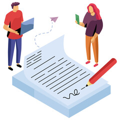 Editable design of contract paper