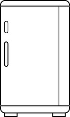 Smart Refrigerator icon. fridge icons sign vector template elements, Kitchen items line art silhouette creativity, Icons for designs, Home Appliances, web page, mobile apps, cooling purposes.