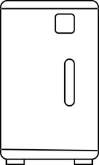 Smart Refrigerator icon. fridge icons sign vector template elements, Kitchen items line art silhouette creativity, Icons for designs, Home Appliances, web page, mobile apps, cooling purposes.