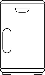 Smart Refrigerator icon. fridge icons sign vector template elements, Kitchen items line art silhouette creativity, Icons for designs, Home Appliances, web page, mobile apps, cooling purposes.