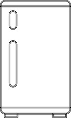 Smart Refrigerator icon. fridge icons sign vector template elements, Kitchen items line art silhouette creativity, Icons for designs, Home Appliances, web page, mobile apps, cooling purposes.