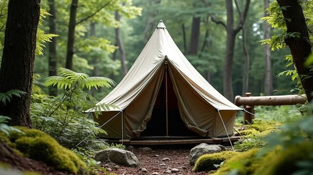 Forest Wrapped Around a Temporary Home