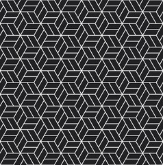 Seamless geometric pattern of squares; rhombuses; hexagons.; Abstract vintage background. Modern elegant texture.