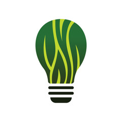 Obraz premium A collection of lamp-shaped leaves vector design with green colouring for logo design, branding logo etc.