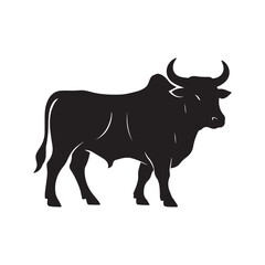 Bull Silhouette vector isolated illustration