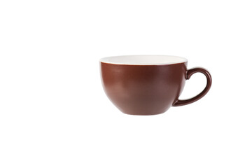 Coffee in a brown cup, coffee in a brown mug, coffee in a glass, cup on transparent background