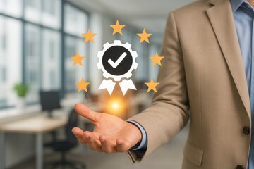 High Quality Assurance Business Success Guarantee Excellent Service Top Rated Professional Achievement Premium Standard Seal of Approval Digital Marketing Strategy Business Growth Corporate Branding  