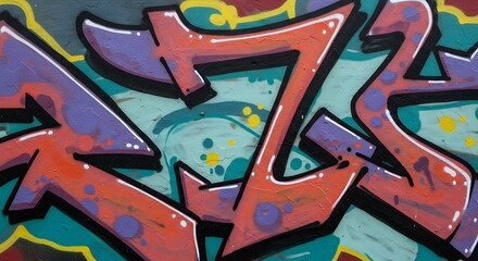 Obraz premium Abstract Graffiti Art on Wall