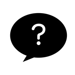 はてな、質問、クエスチョンのフキダシのアイコン、ピクトグラム