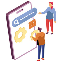 A premium download illustration of mobile setting 