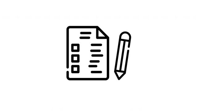 icon line motion graphic form input