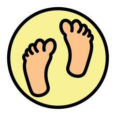 Baby Footprints Vector Filled Icon Design