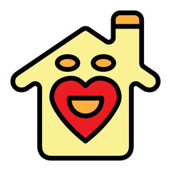 Home Sweet Home Vector Filled Icon Design