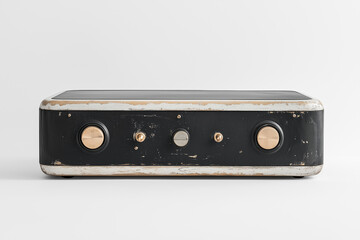 Fototapeta premium A classic black and white TV from the 1960s that is now obsolete