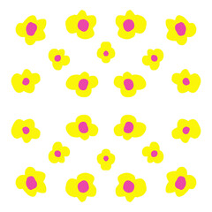 手描き花のかわいいデザイン