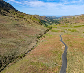Hardknott Pass in the Lake District in the northwest of England