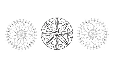 Minimalist Simple mandala design illustration