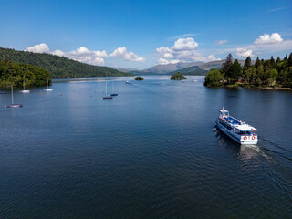 Lake Windermere in the Lake District - Cumbria in the northwest of England