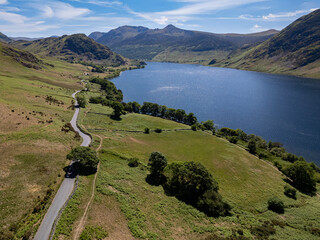 Crummock Water in the Lake District - Cumbria in the northwest of England