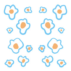 手描き花のかわいいデザイン