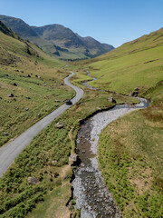 Honister Pass in the Lake District - Cumbria in the northwest of England