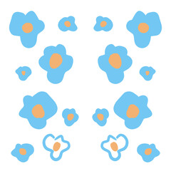 手描き花のかわいいデザイン