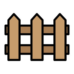 Fence Vector Filled Icon Design