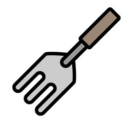 Fork Vector Filled Icon Design