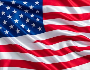 Naklejka premium American flag, flowing fabric