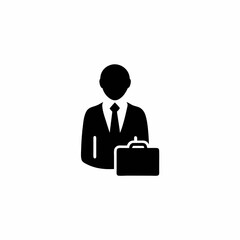 Businessman Icon Vector Silhouette Design
