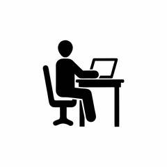 Freelancer Icon Vector Silhouette Design