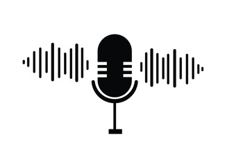 vector illustrations microphone icons and black white line art design 