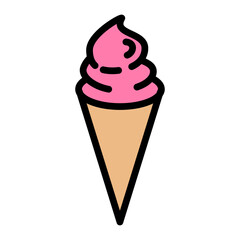 Cone Icecream Vector Filled Icon Design