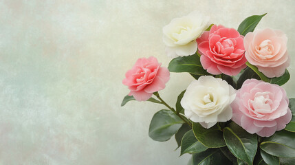 watercolor botanical Carnation flowers texture template background.Elegant wedding invitation card background . Minimal hand painted Design for wedding or Valentine's Day