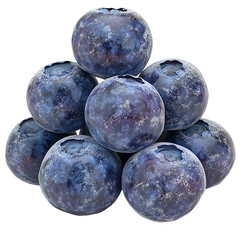 Obraz premium Frozen blueberries arranged in a pyramid shape delicious and healthy snack