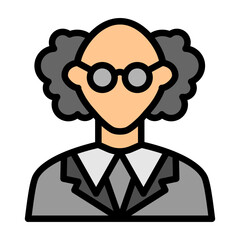 Scientist Vector Filled Icon Design